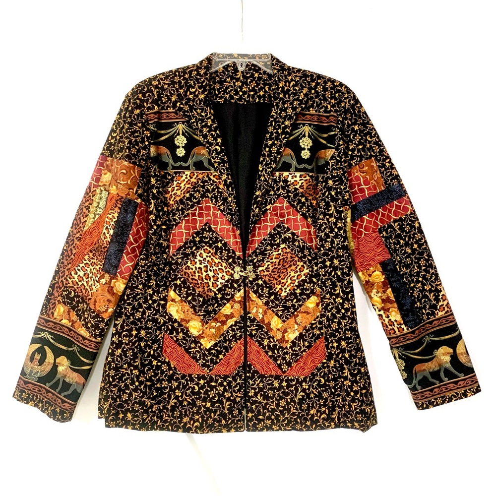 SHOP CLOSING! Vintage Handmade Quilted Cotton Statement Blazer